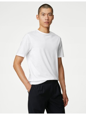 Marks & Spencer Pure Supima® Slim Fit Premium Pamuklu T‑Shirt