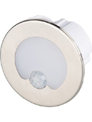Cata 1,5W Günışığı Yuvarlak Sensörlü Koridor Merdiven Armatür (Satin Kasa)