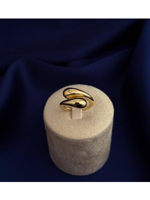 Ince Damla Model Gold Renk Yüzük