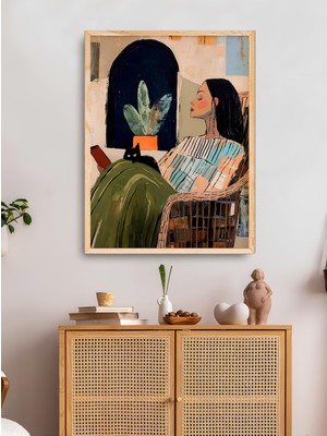 Tek Parça Salon Ofis Dekor Tablo Çerçeveli Tablo BZ10