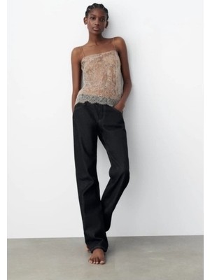 Allbucks Zara, Zw Collection Dantel Büstiyer Top Bluz ABZRA4440