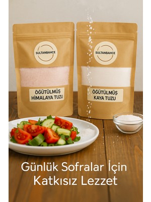 Sultanbahçe Doğal Tuz Ikilisi - Himalaya Tuzu - Kaya Tuzu| 2*250 gr - Öğütülmüş - Sofralık