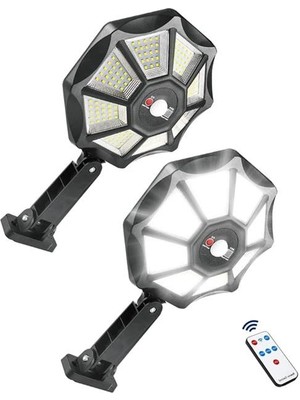 ZB-168A Kumandalı Sensörlü Beyaz Solar Aydınlatma