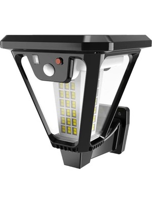 HS-V83 Solar Panelli 3 Modlu Kumandalı Hareket Sensörlü 100 Smd Ledli Şarjlı Duvar ve B