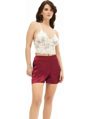 Iç Giyim Moongirl Saten Şortlu Gecelik Takım