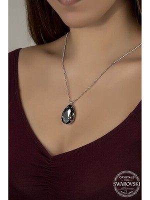 Crystal Taşlıdamla Top  Zincir 925 Ayar Gümüş Kolye