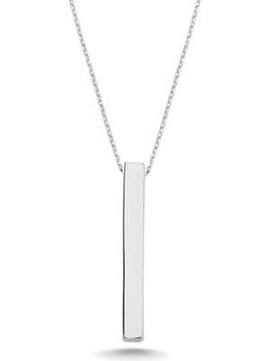 Çubuk 925 Ayar Gümüş Kadın Kolye