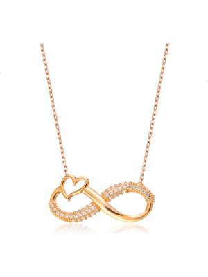 Sonsuzluk 925 Ayar Gümüş Kolye