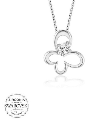  Kelebek 925 Ayar Gümüş Kolye