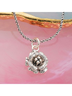 Gül 925 Ayar Gümüş Kadın Kolye