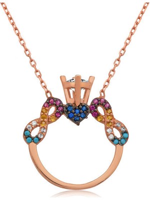 Tek Taş Sonsuz AŞK925 Ayar Gümüş Kolye