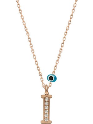 I Harfi Rose  925 Ayar Gümüş Kadın Kolye