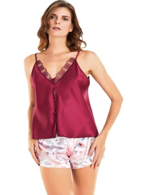 Iç Giyim Moongirl Saten Şortlu Gecelik Takım