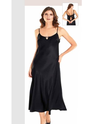 Iç Giyim Moongirl Uzun Saten Gecelik