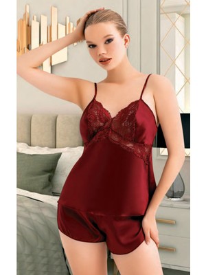 Iç Giyim Miss Laris Saten Şortlu Gecelik Takım