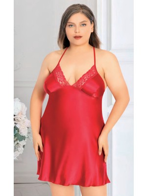 Iç Giyim Miss Laris Saten Büyük Beden Gecelik