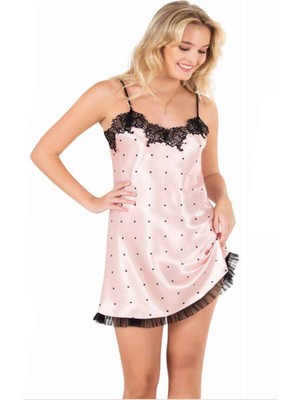 Iç Giyim Moongirl Saten Kısa Gecelik