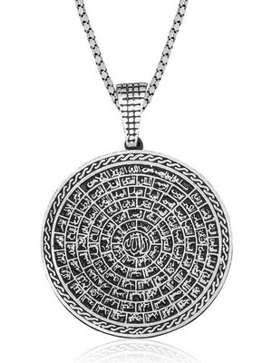 Esmaul Husna Yazılı 925 Ayar Gümüş Kolye