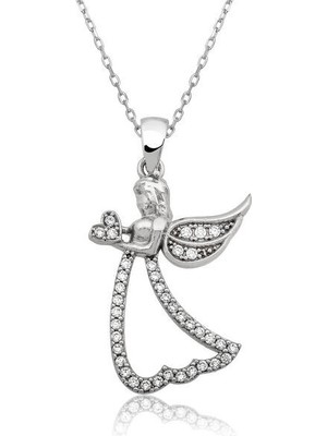 Melek Kanatlı 925 Ayar Gümüş Kolye