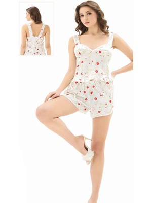 Iç Giyim Moongirl Saten Şortlu Gecelik Takım