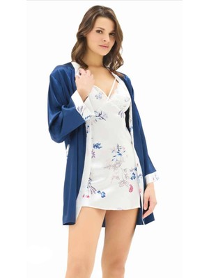 Iç Giyim Moongirl Saten Kısa Ikili Gecelik Takım