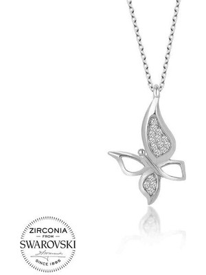  Kelebek 925 Ayar Gümüş Kolye