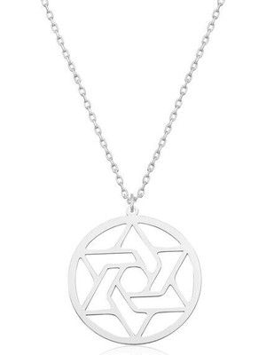 Çember 925 Ayar Gümüş Kadın Kolye