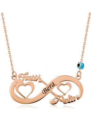 Rose Kişiye Özel 925 Ayar Gümüş Kolye