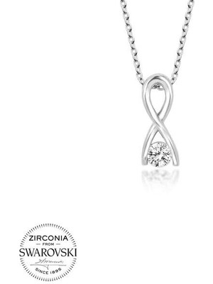  Taşlı Sonsuzluk 925 Ayar Gümüş Kolye