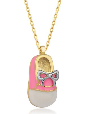 Gold Pabuç Kız Çocuk  925 Ayar Gümüş Kadın Kolye