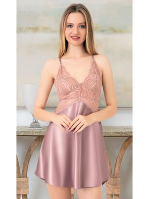 Iç Giyim Miss Laris Saten Dantel Işlemeli Gecelik