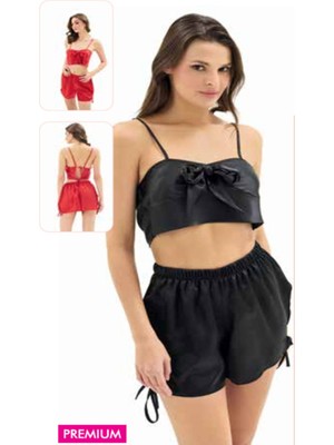 Iç Giyim Moongirl Fantezi Saten Şortlu Takım Gecelik