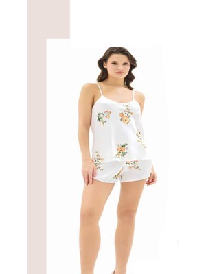 Iç Giyim Moongirl Saten Şortlu Gecelik Takım