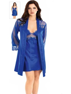 Iç Giyim Moongirl Saten Kısa Ikili Gecelik Takım