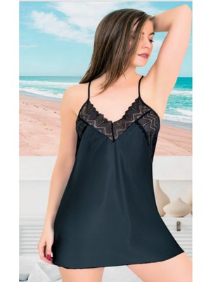 Iç Giyim Miss Laris Saten Dantel Işlemeli Gecelik