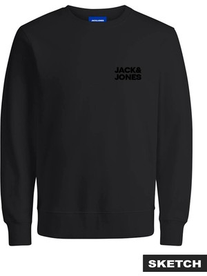 Jack & Jones JORLOGO SWEAT CREW NECK T Siyah Erkek Sweatshirt