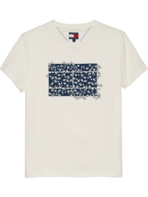 Tommy Hılfıger Tjw Reg Floral Flag Tee T-Shirt
