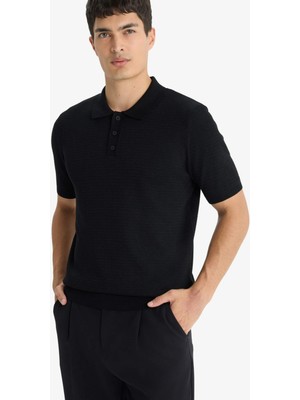 DeFacto Standart Fit Polo Yaka Triko Kısa Kollu Tişört F4947AX25AU