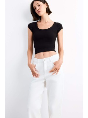 DeFacto Bisiklet Yaka Kısa Kollu Tişört G1077AX25SM