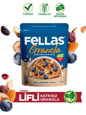 Fellas Granola - Yaban Mersini & Kuruyemiş (200 g)
