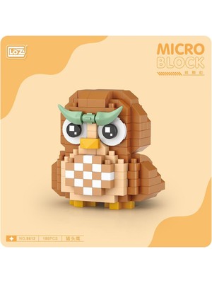 Loz 8612 Mikro Blok Çanta Baykuş Kız Çocuklar İçin Şık Hediye Seçeneği