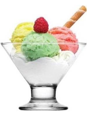 Cam Ayaklı Dondurmalık Seti, 165CC, 6 Adet, Şık ve Kullanışlı Tasarım