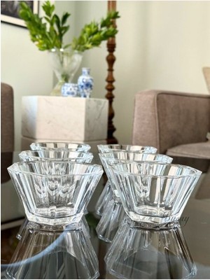 6'lı Nude Reflection Serisi Kristal Cam Kase, Sunumluk ve Çerezlik, 195 cc