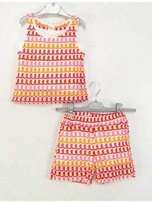 Kız Çocuk 3'lü Şortlu Takım DMB-0702T