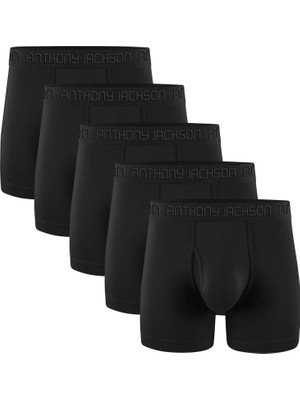 Anthony Jackson Likralı 5'li Kutu Premium Uzun Paçalı Erkek Boxer Shadowline