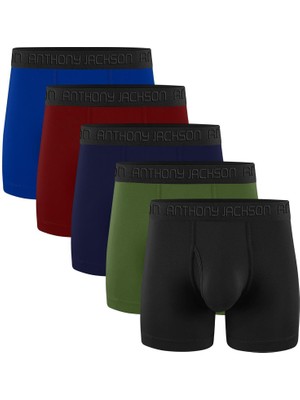 Anthony Jackson Likralı 5'li Kutu Premium Uzun Paçalı Erkek Boxer Shadowline