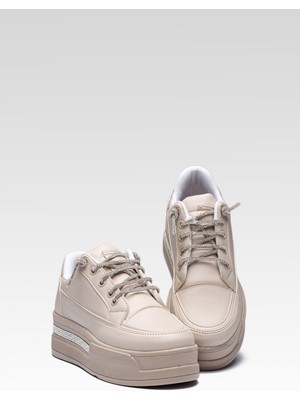 Kadın Günlük Yüksek Taban Taşlı Rahat Kalıp Yürüyüş ve Ortopedik Spor Ayakkabı