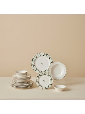 Karaca Forever Bone Almond Tropez 24 Parça 6 Kişilik Porselen Yemek Takımı