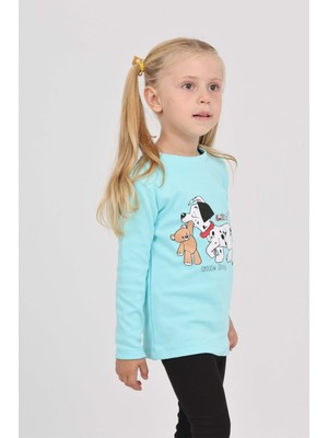 Toontoy Kız Çocuk Köpekli Ayı Baskılı Sweatshirt
