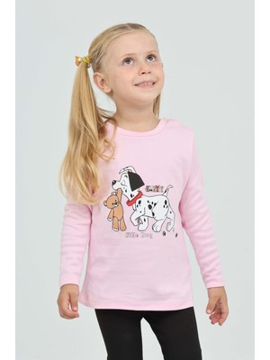 Toontoy Kız Çocuk Köpekli Ayı Baskılı Sweatshirt